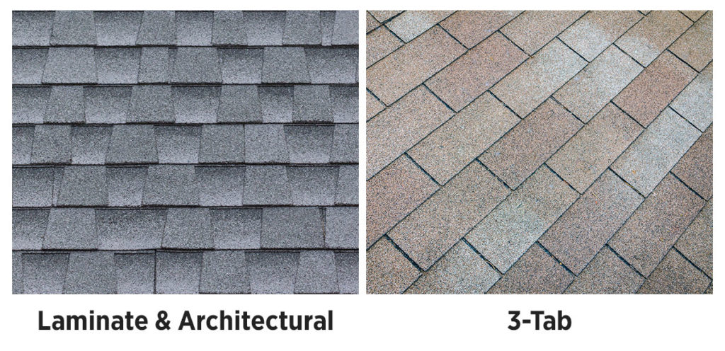 Laminate and Architectural composition roof shingles vs 3-tab composition roof shingles